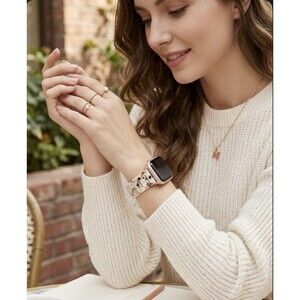 Resin Apple Watch Band 38/40mm Nougat & Rose Gold